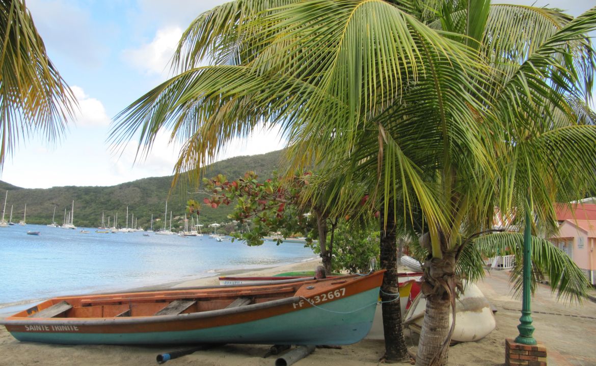 A fishing boat on the beach at Grande-Anse A fishing boat on the beach at Grande-Anse