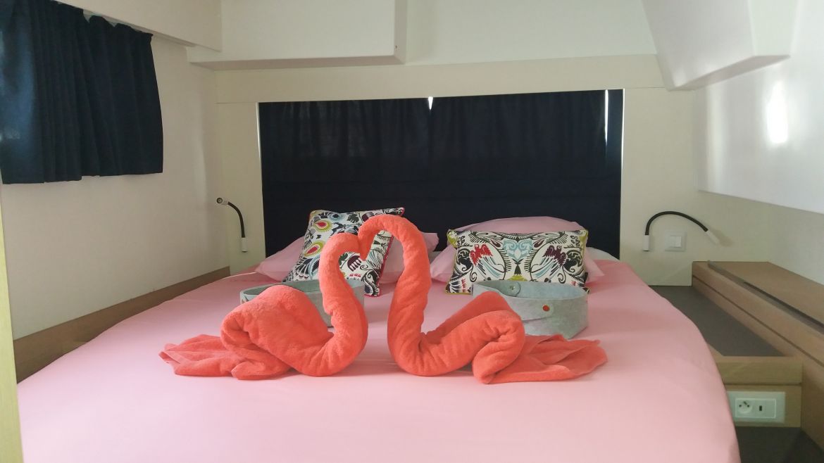 Literie et draps de bain dans la cabine Literie et draps de bain dans la cabine