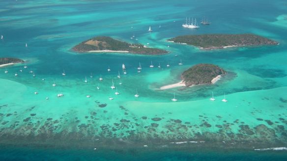 The Grenadines seen from the sky