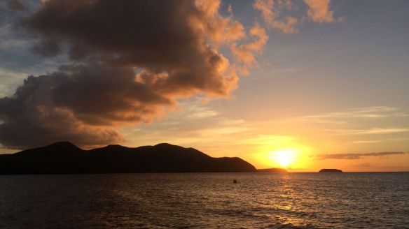 Coucher de soleil aux Saintes, Guadeloupe