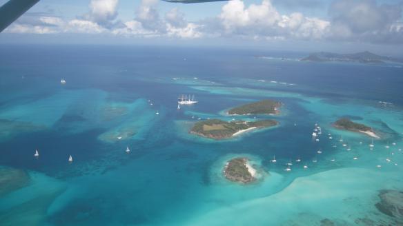 The islands of the Tobago Cays