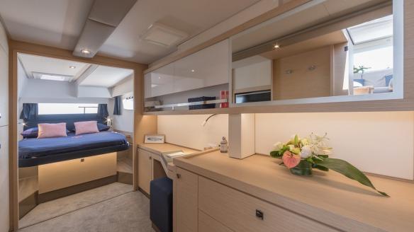 Owner's suite in the port hull Catamaran Saona 47