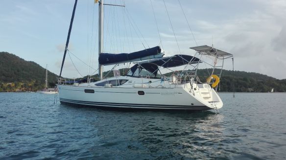 Le Sun Odyssey 50DS au mouillage Le Sun Odyssey 50DS au mouillage