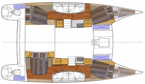 Orana 44: Boat layout